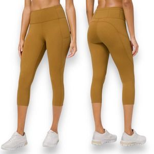 Lululemon Nulux Spiced Bronze Fast & Free Crop II 19" Non-Reflective Leggings 8